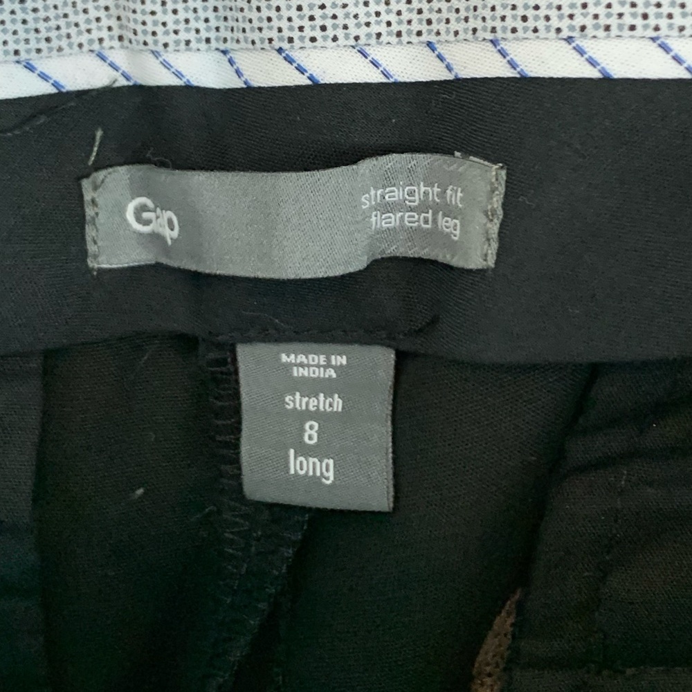 GAP Black Flare Leg Pants NWT - Picture 6 of 9